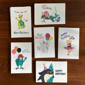 36 Birthday Cards for Children